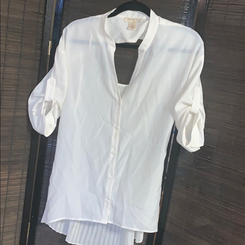 Flowy open back blouse